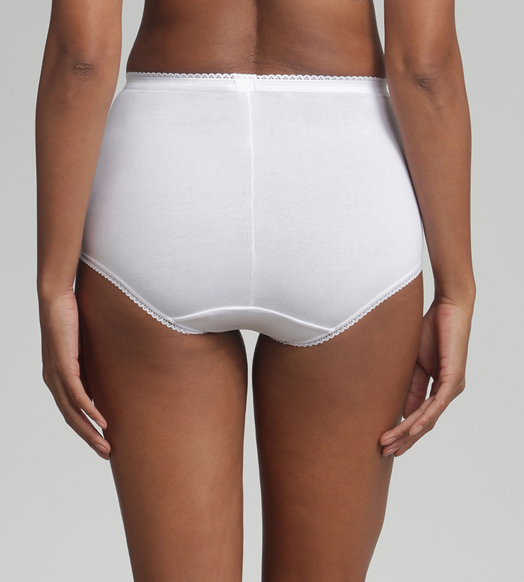 Playtex® Pack of 3 full knickers in white Cotton & Lace
