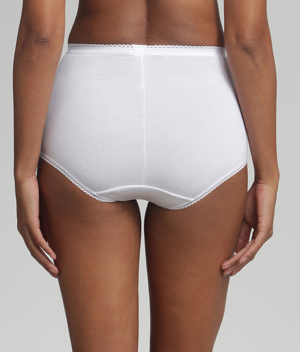 Playtex® Pack of 3 full knickers in white Cotton & Lace
