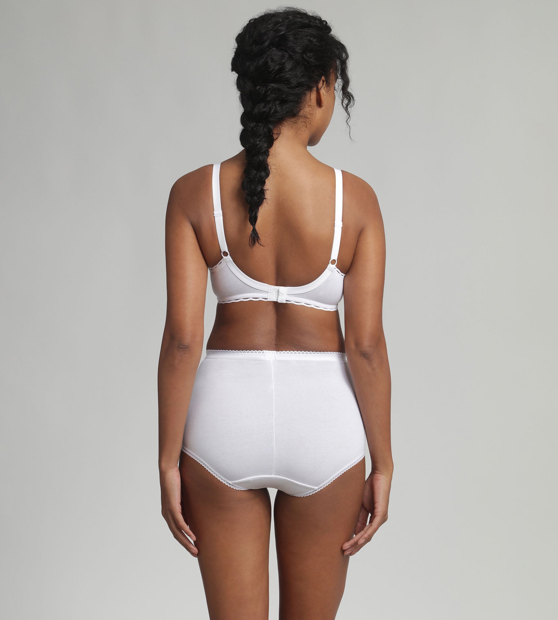 Playtex® Pack of 3 full knickers in white Cotton & Lace