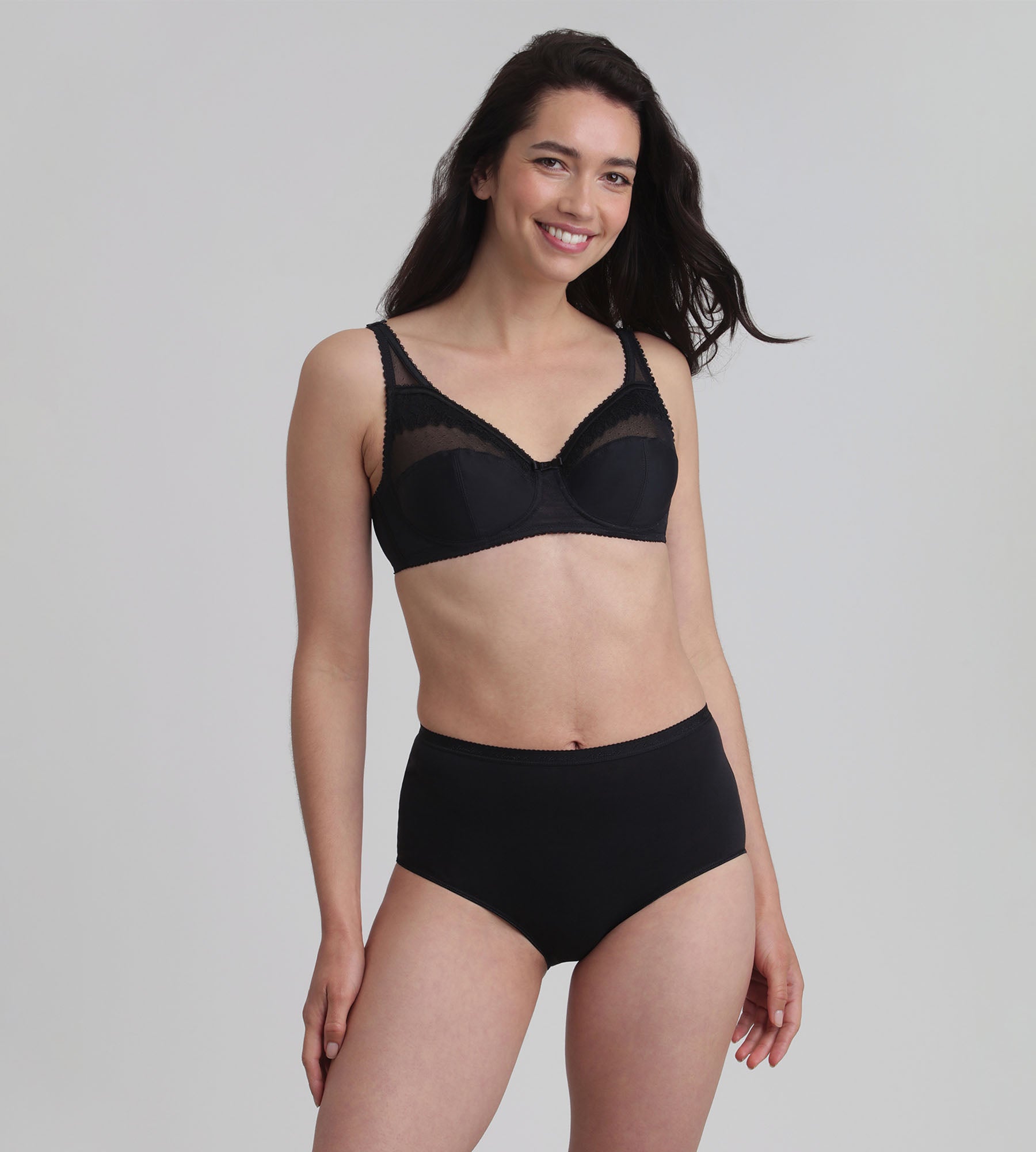 Playtex® Full cup bra in black Classic Micro Support