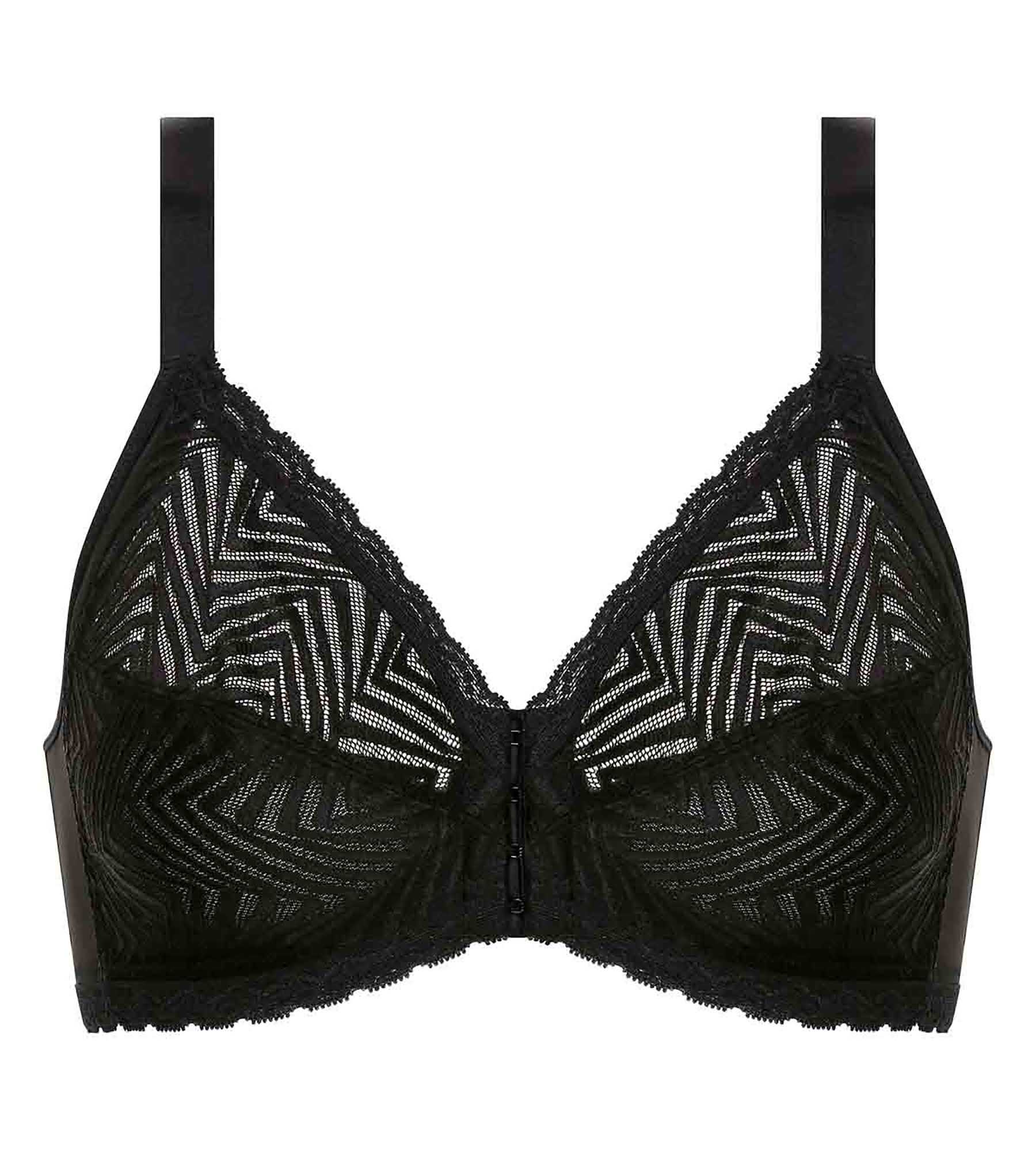 Playtex® Non-wired front closure bra in black Ideal Posture