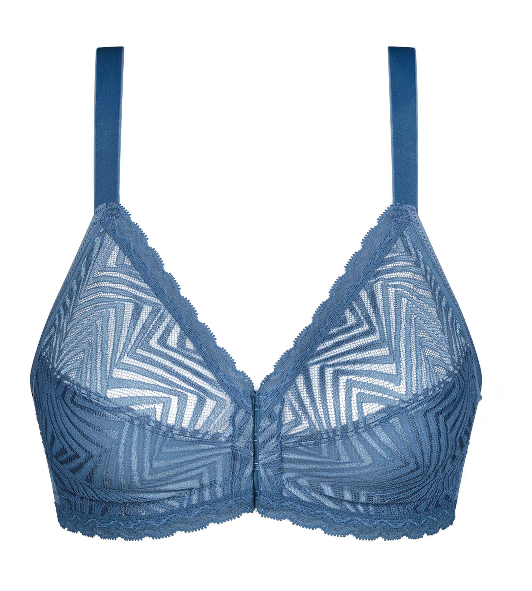 Playtex® Non-wired front closure bra in ocean blue Ideal Posture