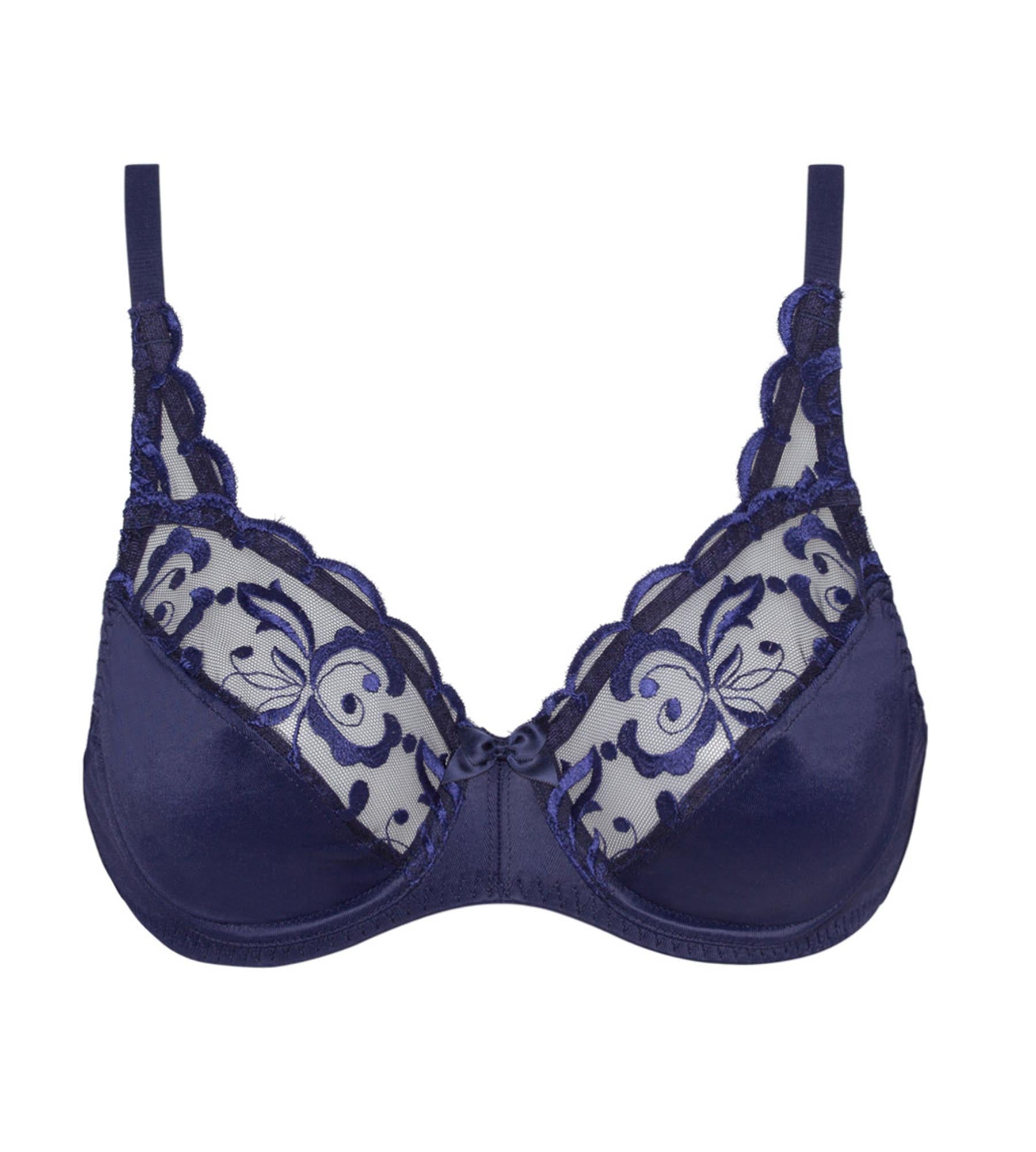 Playtex® Underwired bra in navy Essential Elegance Embroidery