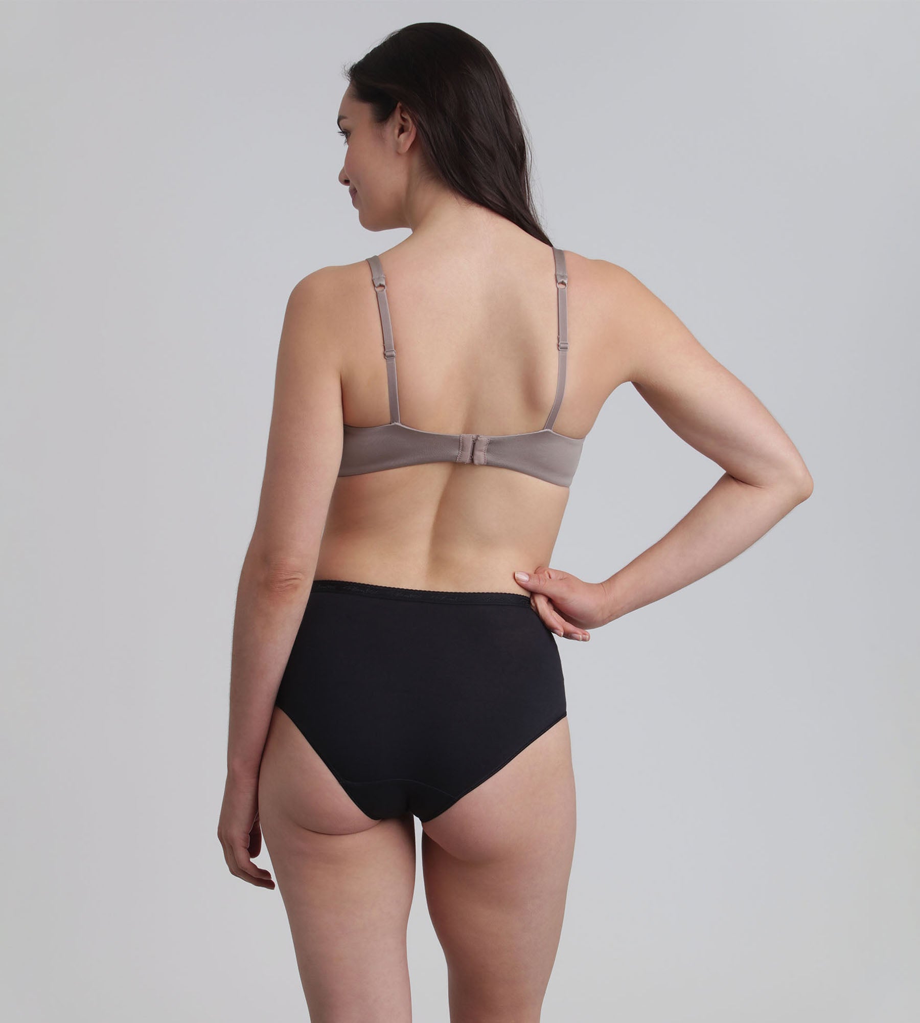 Playtex® Pack of 2 midi knickers in black Organic Cotton