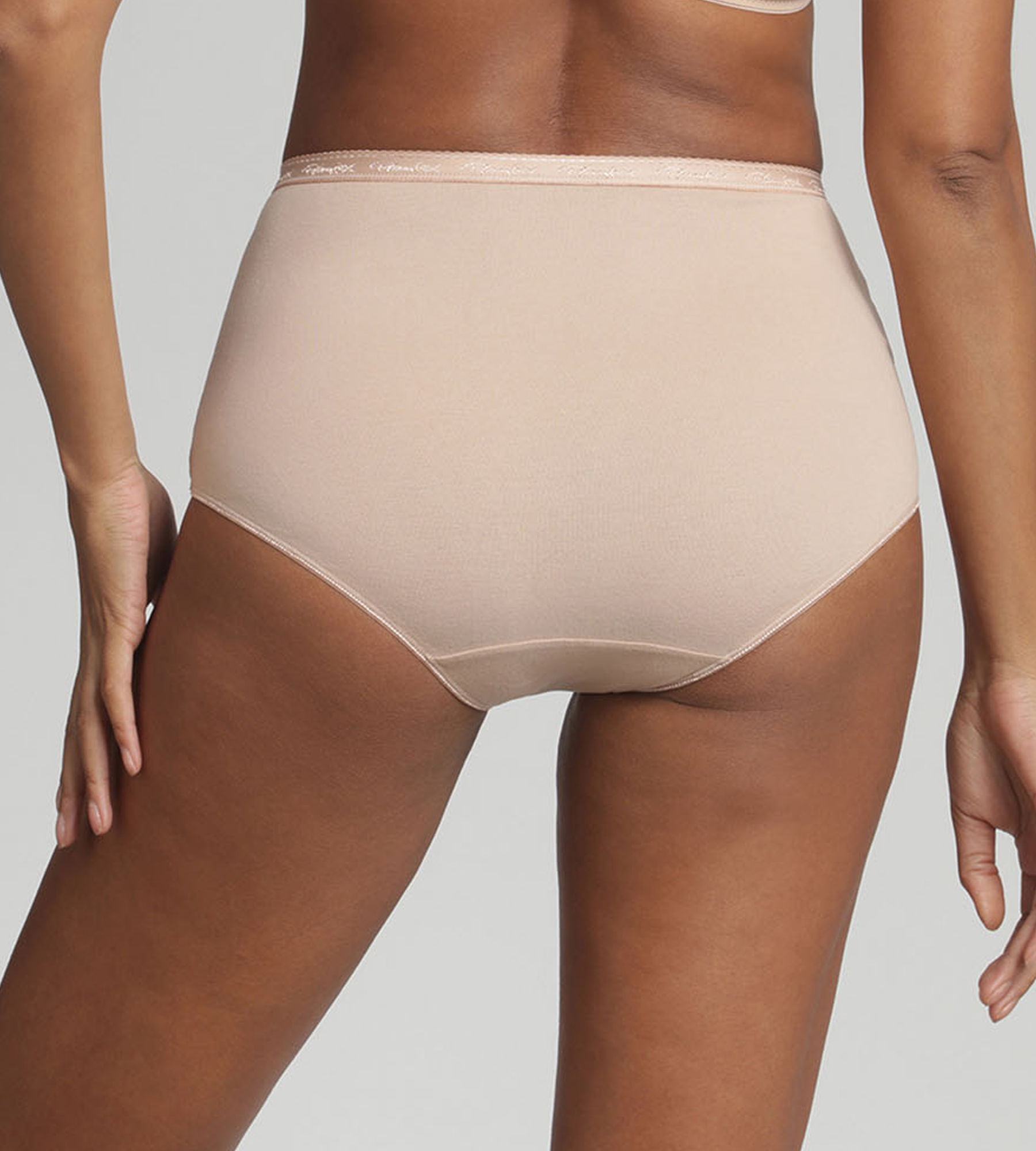 Playtex® Pack of 2 full knickers in beige Organic Cotton
