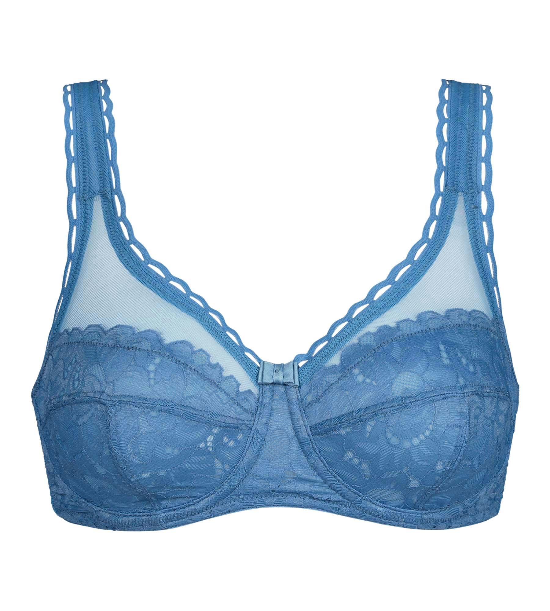 Playtex® Underwired bra in ocean blue Recycled Classic Lace Support