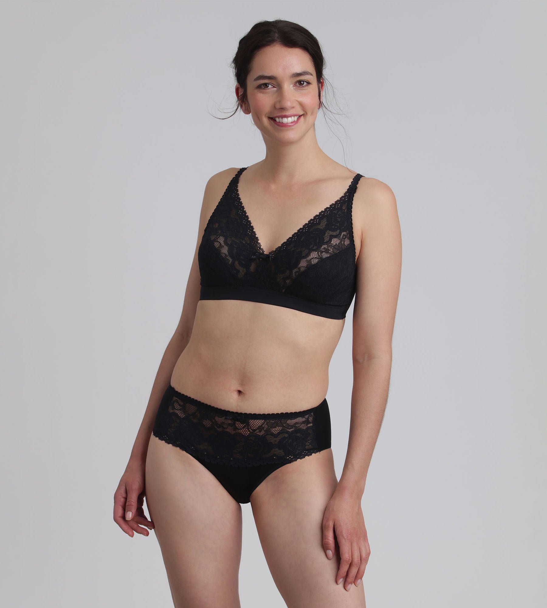 Playtex® Non-wired bra in black Flower Elegance Recycled