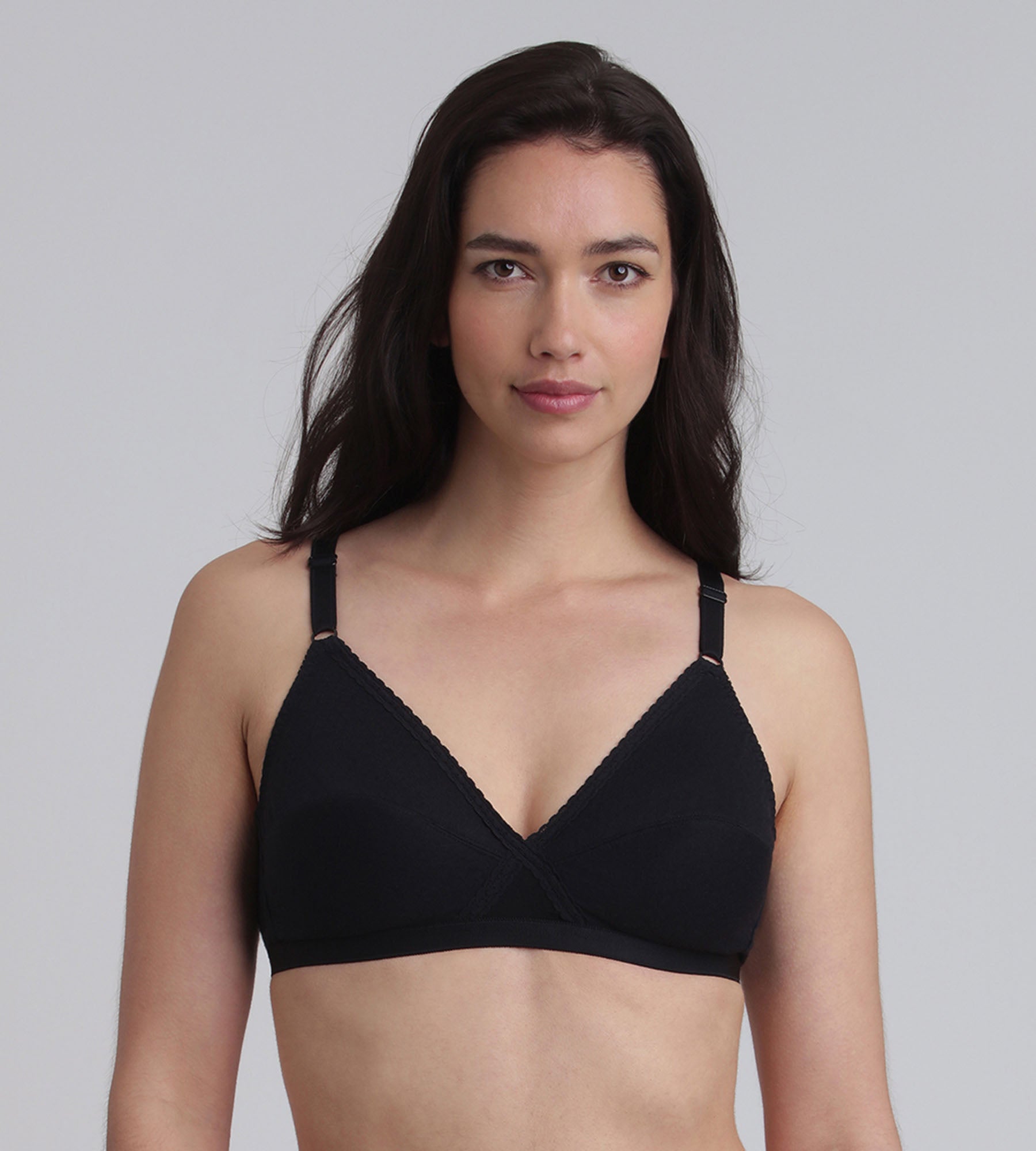 Playtex® Non-wired bra in black Essential Support Cotton