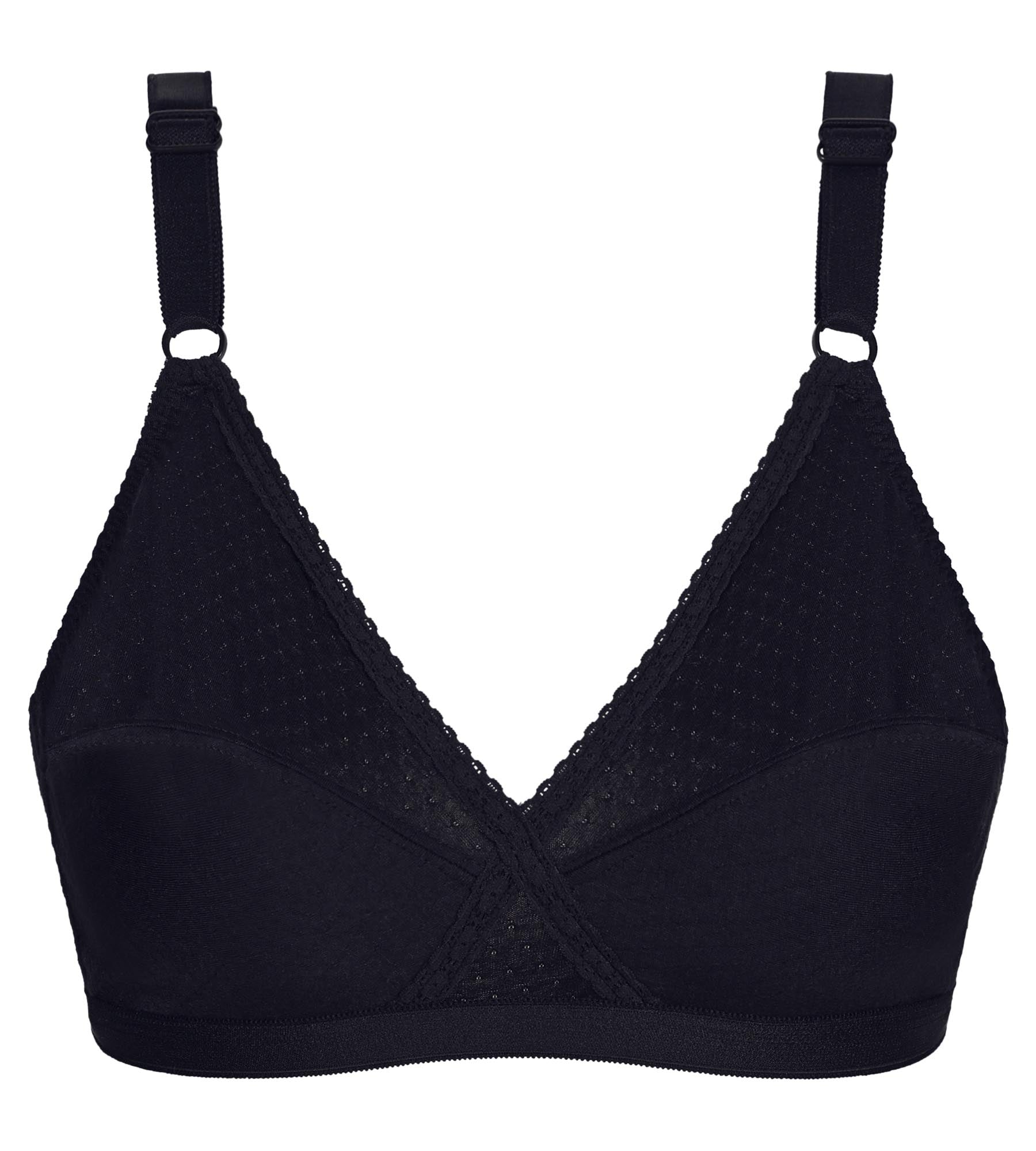 Playtex® Non-wired bra in black Essential Support Cotton
