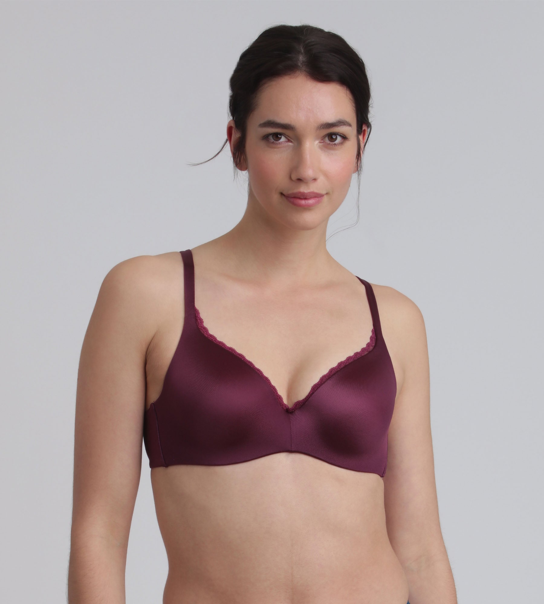 Playtex® Full cup bra in plum with removable underwires 24h Absolute Soft