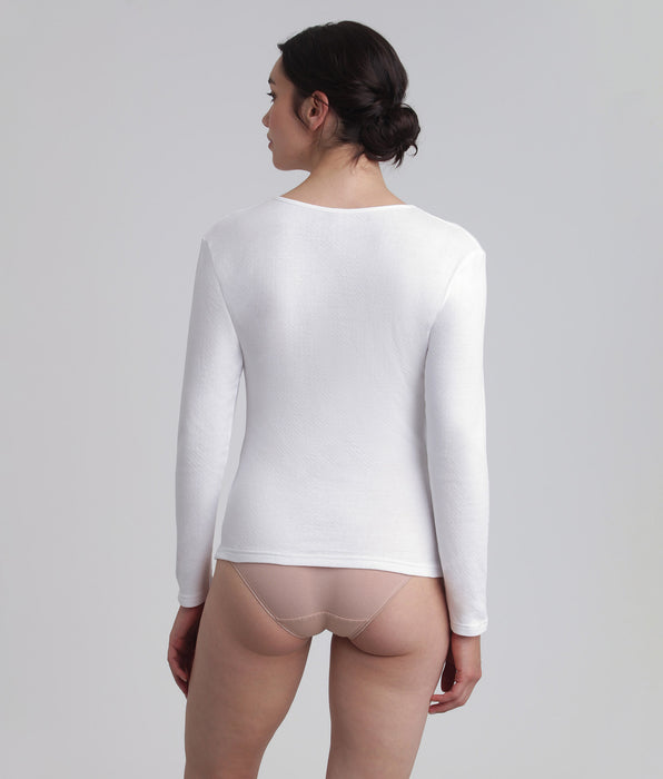 Playtex® Long-sleeved t-shirt in white Thermal Natural