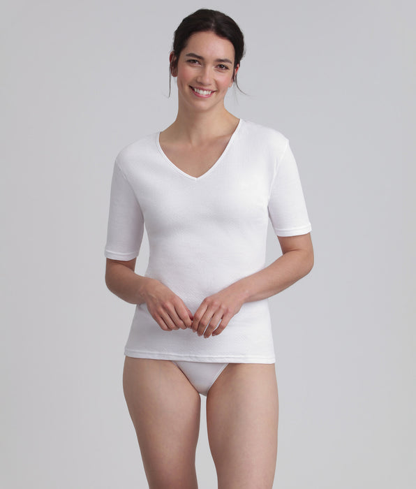 Playtex® Short-sleeved t-shirt in white Thermal Natural