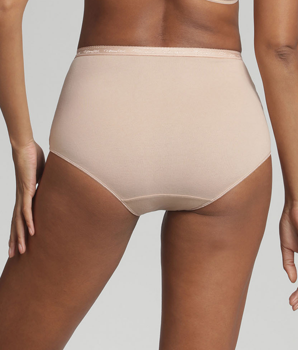 Playtex® Pack of 2 full knickers in beige Organic Cotton
