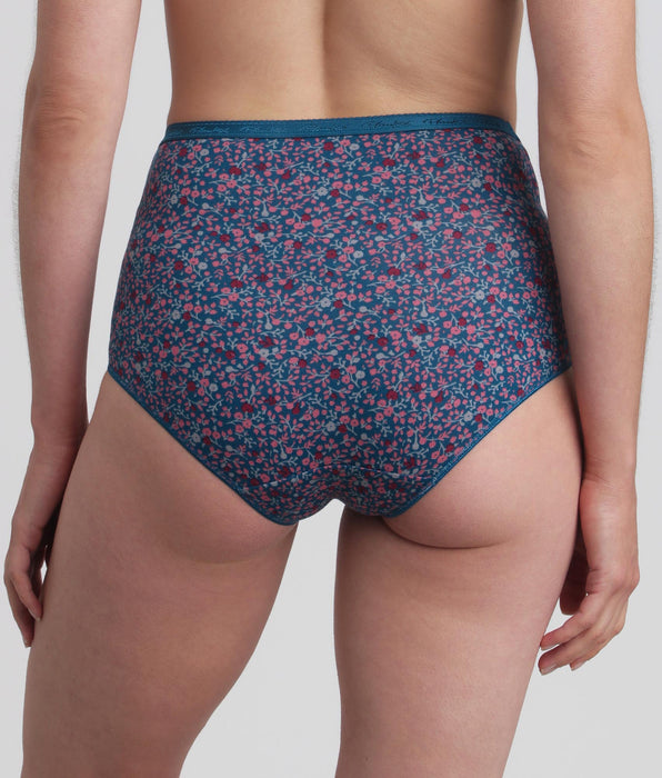 Playtex® Pack of 3 full knickers in black cherry, Magical forest and Green velvet Organic Cotton