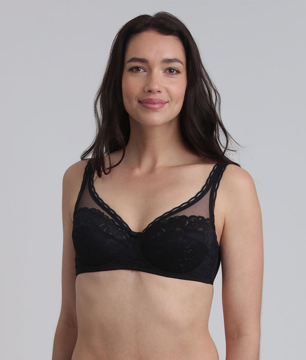 Playtex® Underwired bra in black Recycled Classic Lace Support