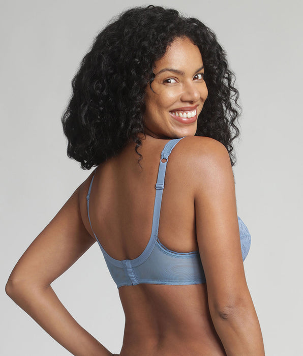 Playtex® Underwired bra in ocean blue Recycled Classic Lace Support