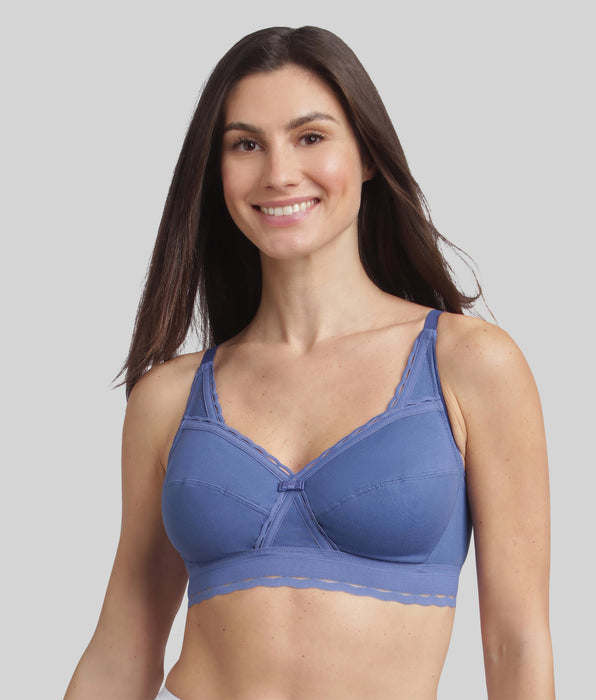 Playtex® Non-wired bra in cobalt blue Recycled Classic Cotton Support