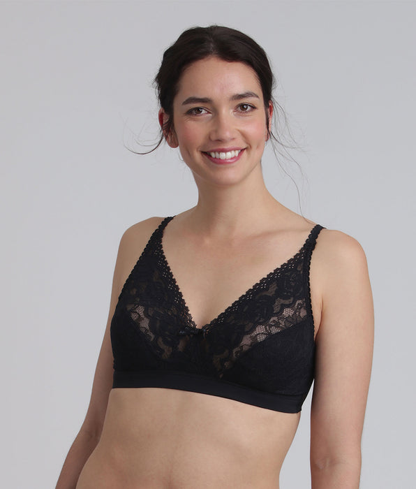 Playtex® Non-wired bra in black Flower Elegance Recycled