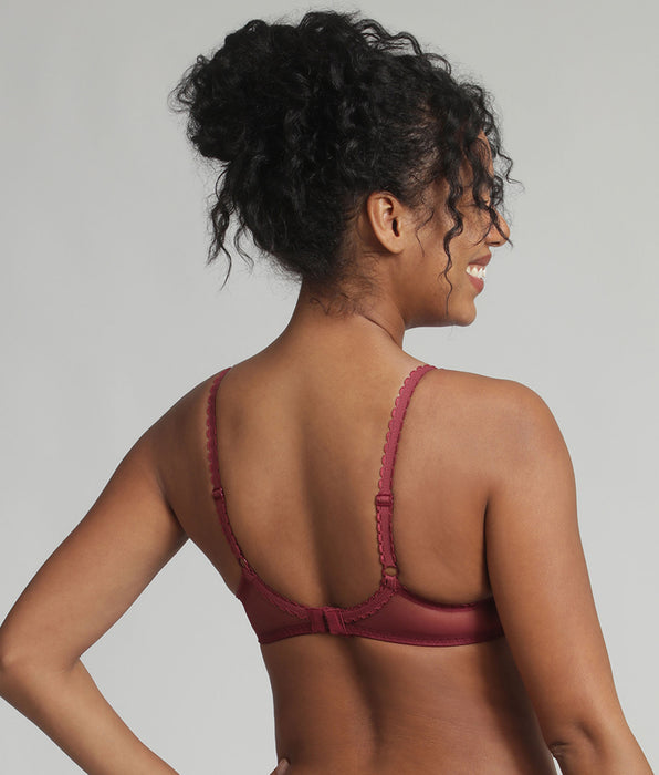 Playtex® Underwired bra in black cherry Flower Elegance Recycled