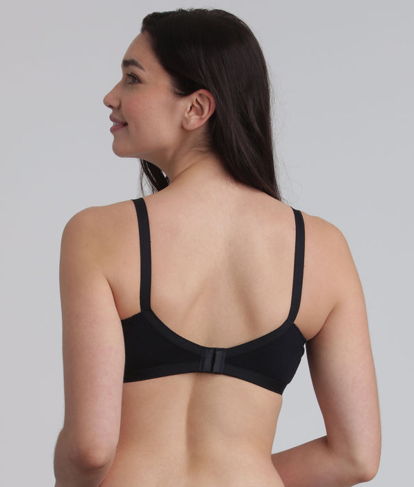 Playtex® Non-wired bra in black Essential Support Cotton