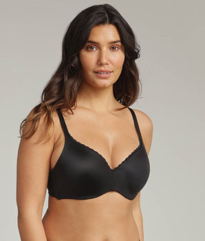 Full cup bra with removable underwires in black 24h Absolute Soft