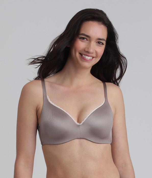 Playtex® Full cup bra with removable underwires in mink 24h Absolute Soft
