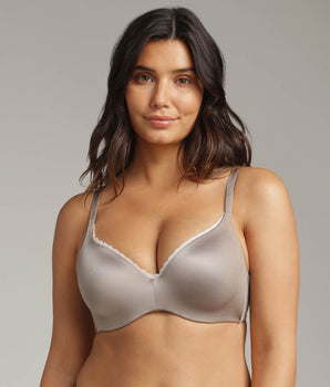 Full cup bra with removable underwires in mink 24h Absolute Soft