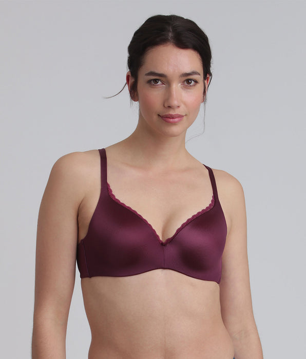 Playtex® Full cup bra in plum with removable underwires 24h Absolute Soft