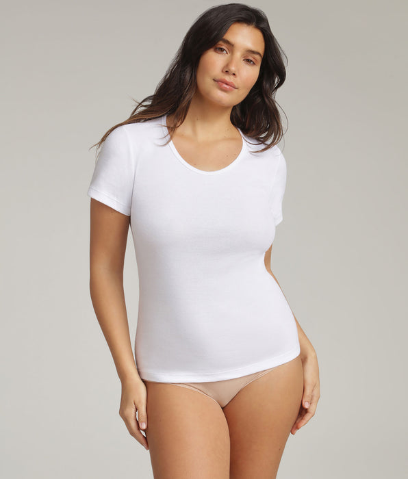 Playtex® Short-sleeved t-shirt in white Cotton Liberty