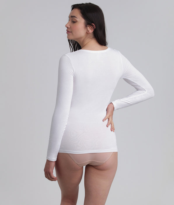 Playtex® Long-sleeved t-shirt in white Thermal Tech