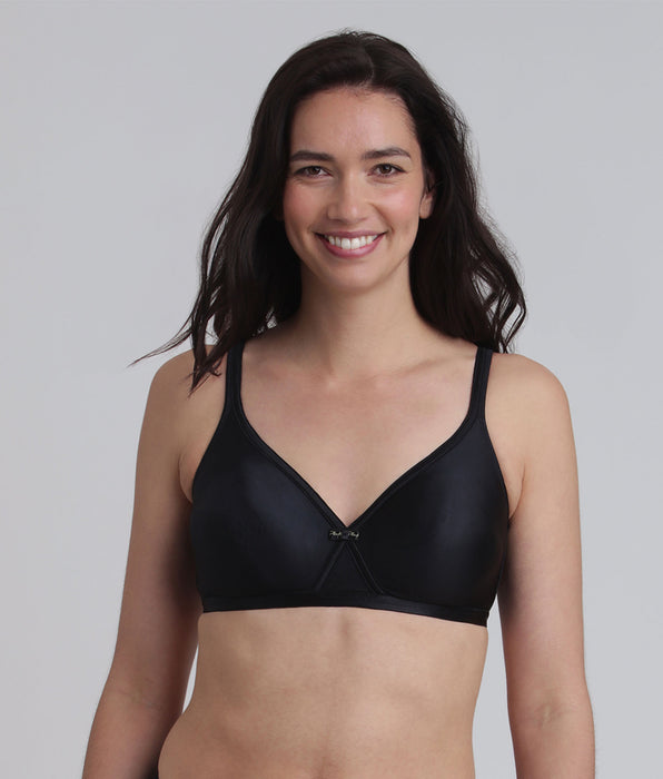 Playtex® Non-wired bra in black Satiny Micro-Support