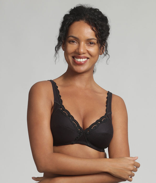Playtex® Non-wired bra in black Cotton Support