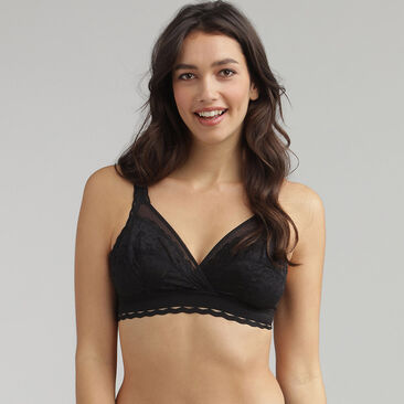 Non wired bra in black - Recycled Classic Lace Support, , PLAYTEX