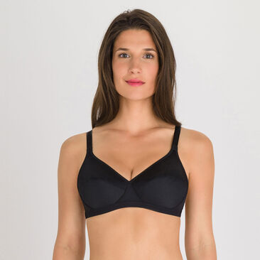 2 non-wired Bras in Black – Basic Micro Support-PLAYTEX
