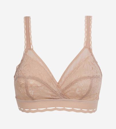 Non wired bra in beige - Recycled Classic Lace Support
