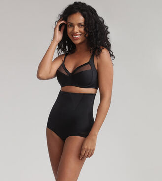 High-Waisted Girdle in Black – Perfect Silhouette, , PLAYTEX