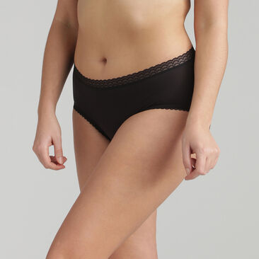 Midi Knickers in Black Lace - Invisible Elegance, , PLAYTEX