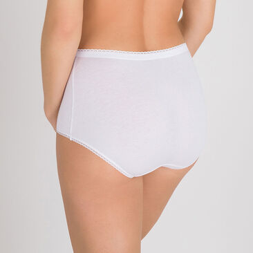 3 Pack high-rise knickers : white, black and beige - Cotton Stretch, , PLAYTEX