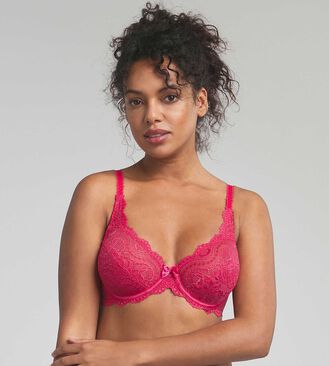 Underwired bra in raspberry Flower Elegance, , PLAYTEX