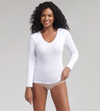 Long-sleeved t-shirt in white Thermal Classic, , PLAYTEX