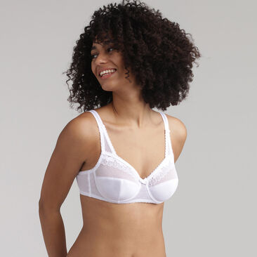 Full Cup Bra in White – Classic Micro Support, , PLAYTEX