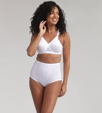 Control Briefs in White - I Can't Believe It's A Girdle, , PLAYTEX