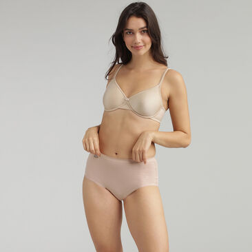 Full Cup Underwired Bra in Beige - Satiny Micro-Support, , PLAYTEX