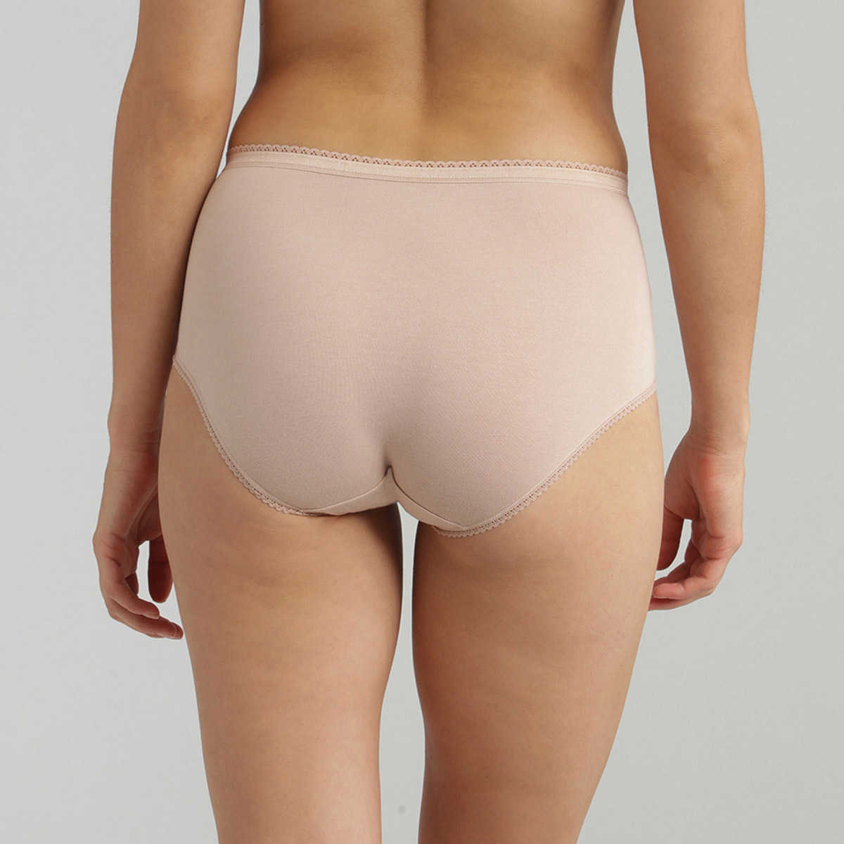 2 Pack of Midi Knickers in Nude - Stretch Cotton, , PLAYTEX