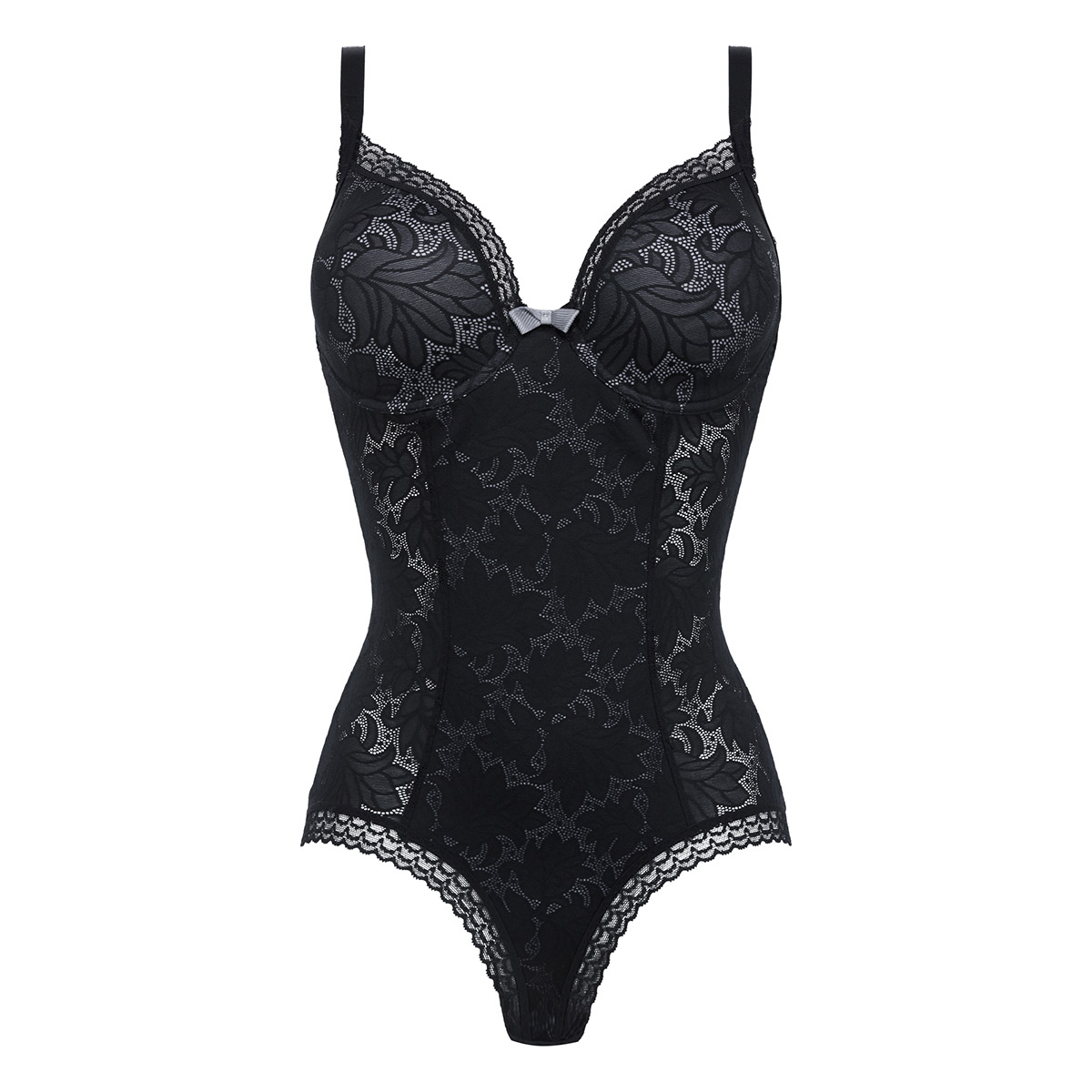 Underwired bodysuit in black lace Invisible Elegance, , PLAYTEX