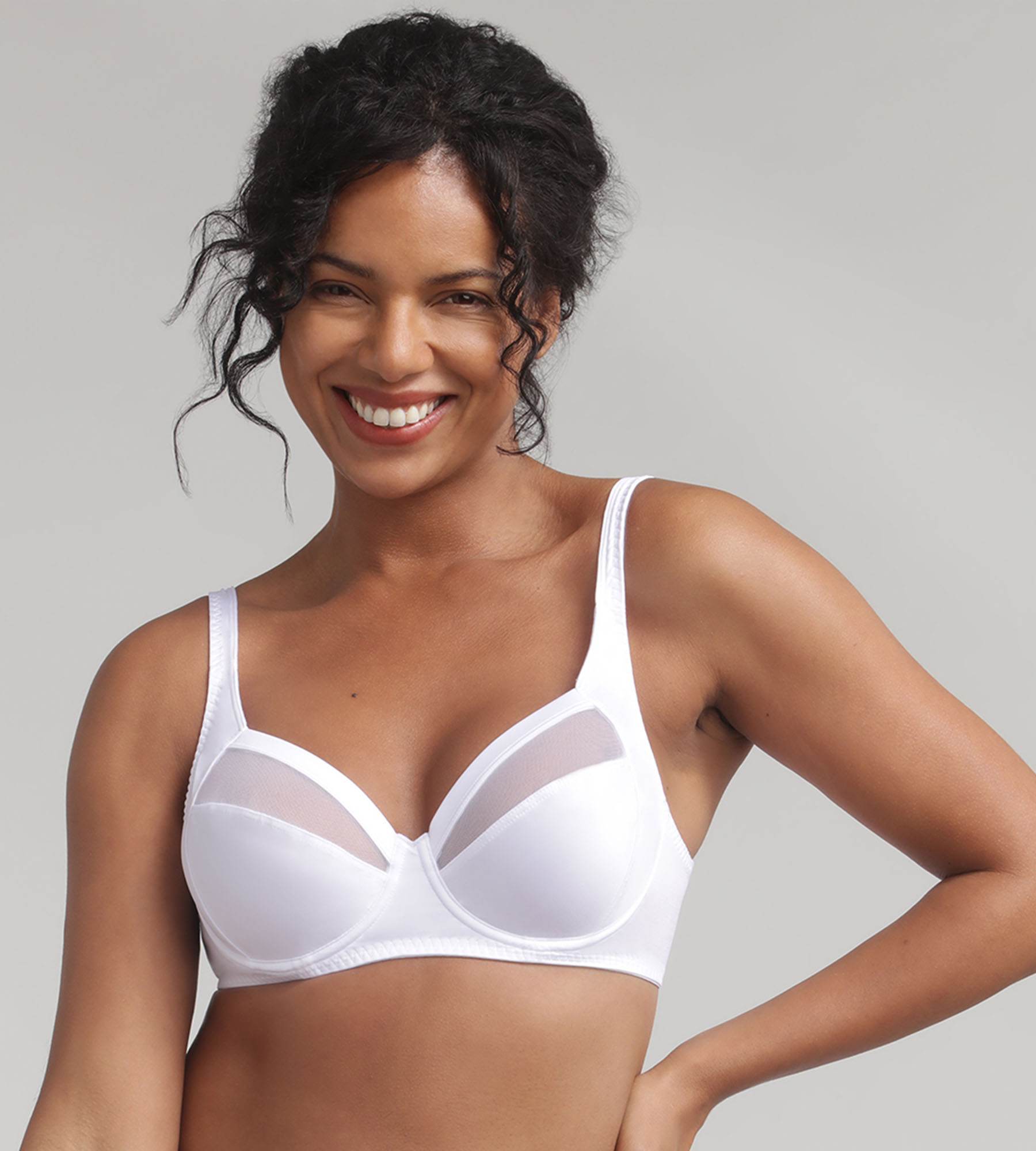 Full Cup Bra in White – Perfect Silhouette, , PLAYTEX