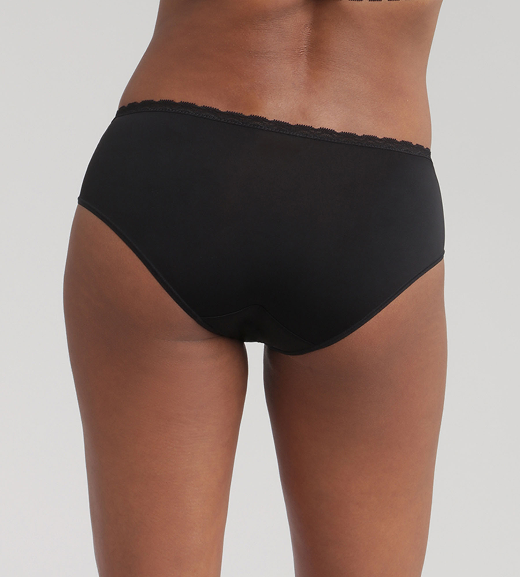 Lace midi knickers in black - Ideal Posture, , PLAYTEX