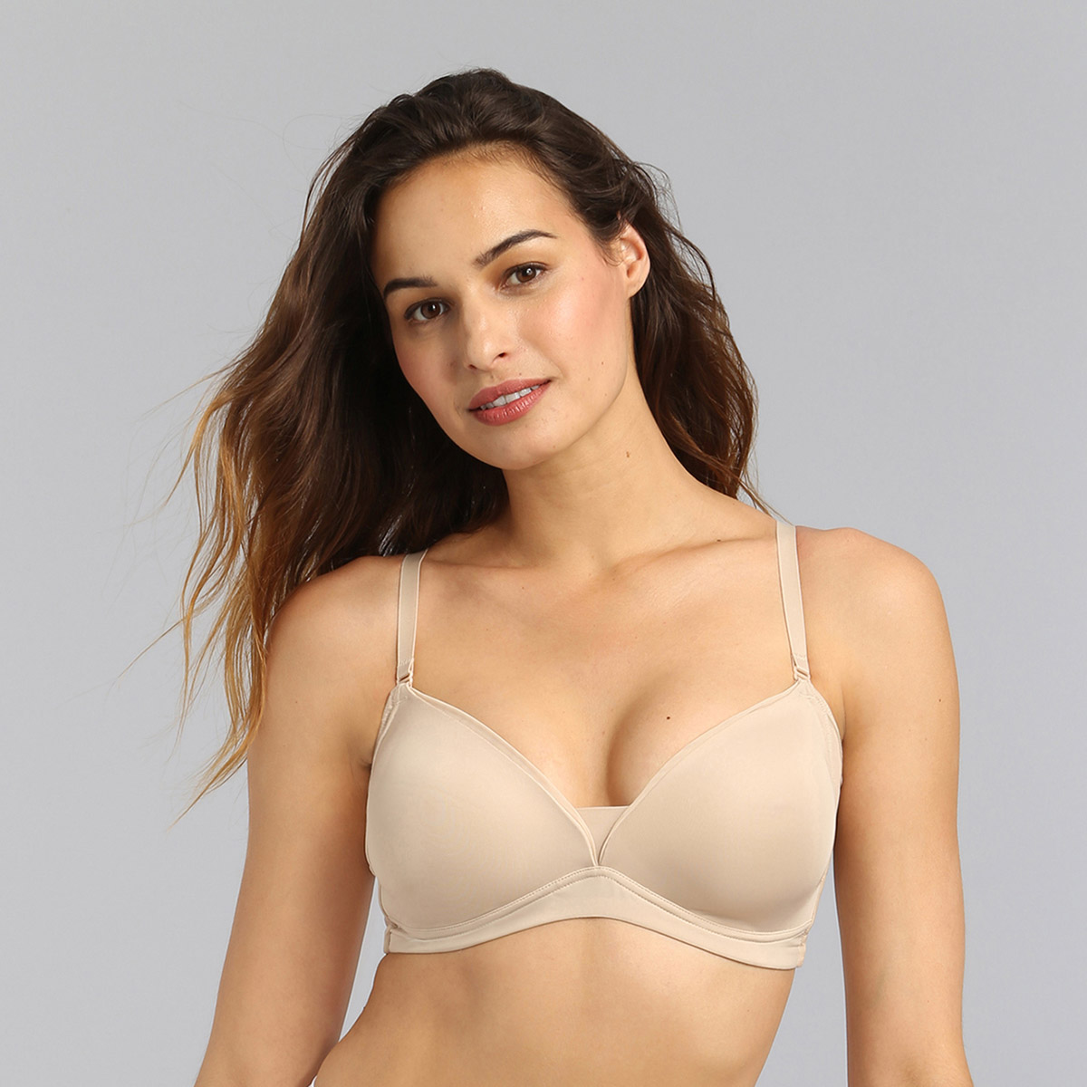 Non-wired bra in light brown Perfect Harmony